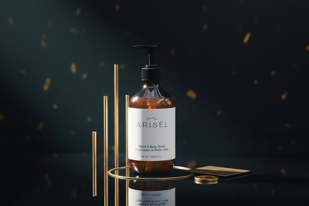 Hand & Body Wash, Peppermint & Dark Cedar